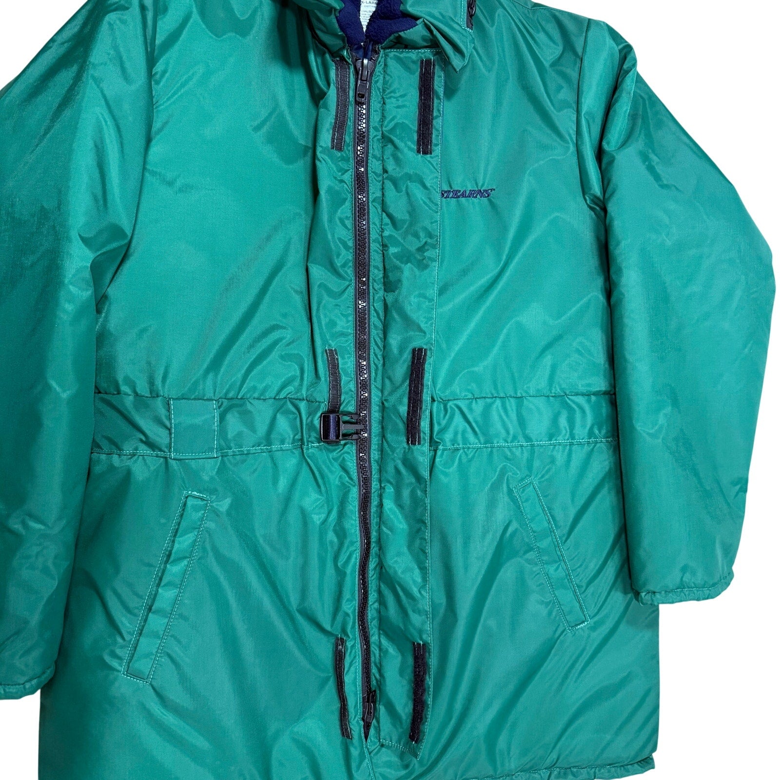 Vintage 80s Stearns Men’s XL Flotation Jacket Type III PFD USCG Green Blue