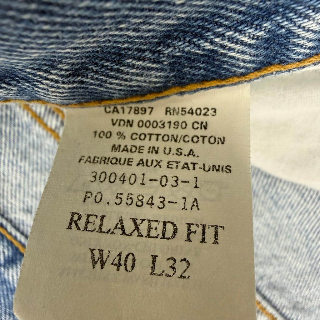 Vintage 90s Men's 40 GAP Light Wash Relaxed Fit Denim Jeans Inseam 32 USA