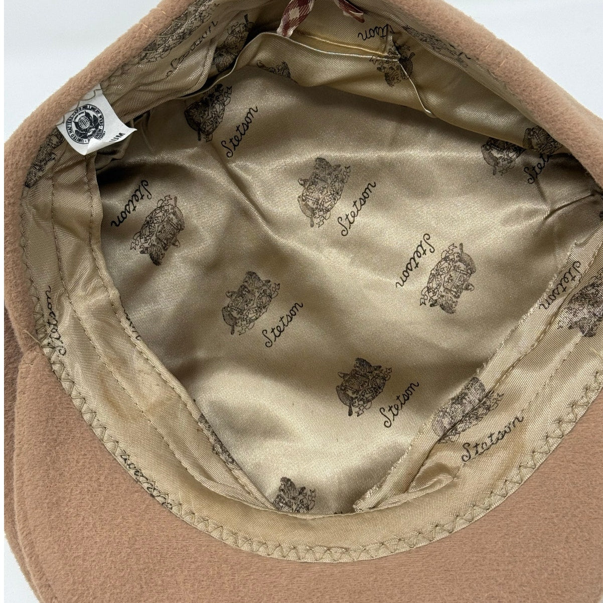 Vintage 60s Stetson Wool Newsboy Hat Men’s Medium Tan Snap Bill Classic Style