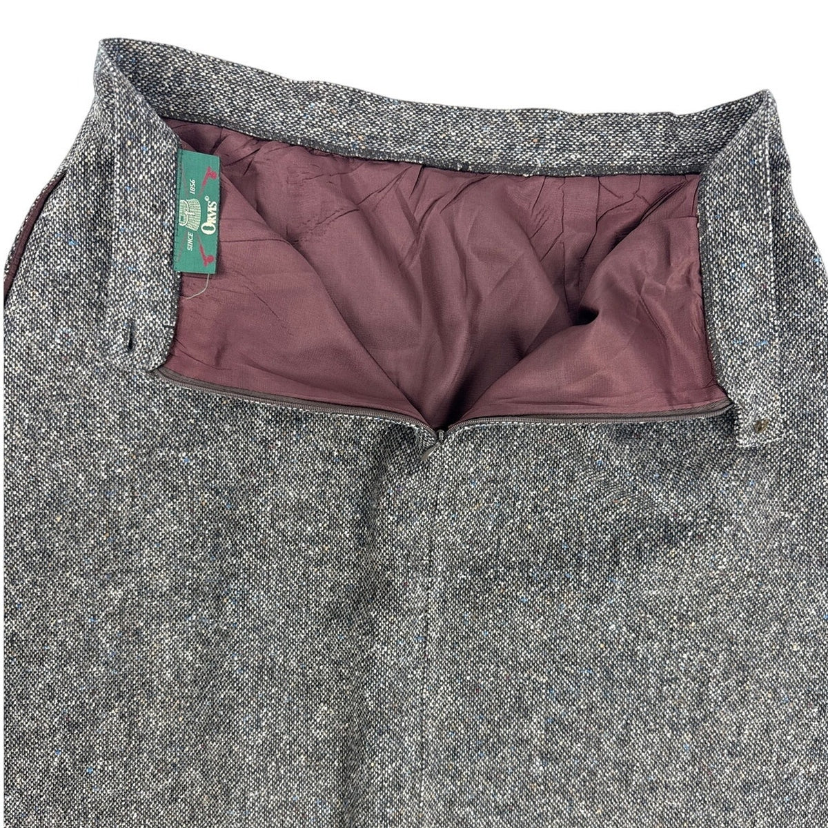 Vintage 90s Orvis Brown Tan Blue Tweed Maxi Skirt Women’s 10