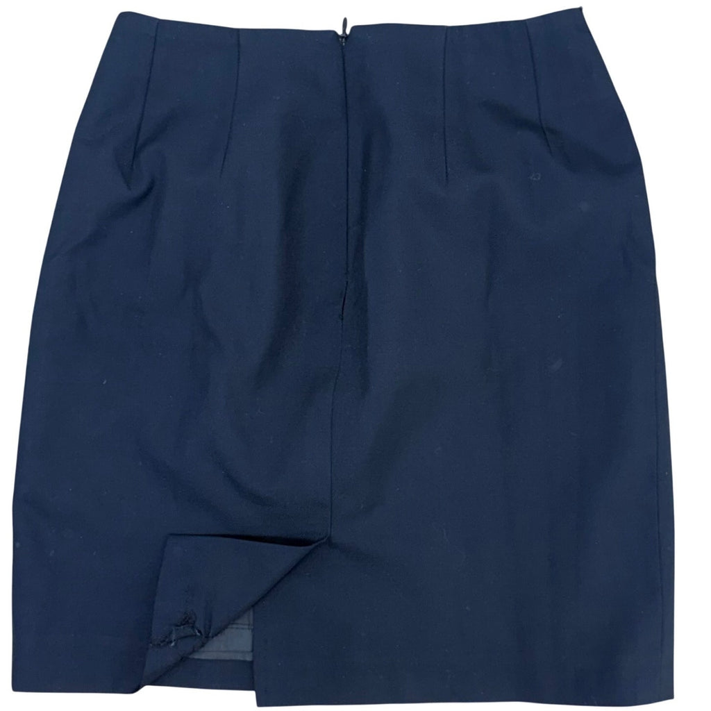 Vintage 80s Murphy and Hartelius Navy Skirt Suit Set 6R 8A Career Office USA