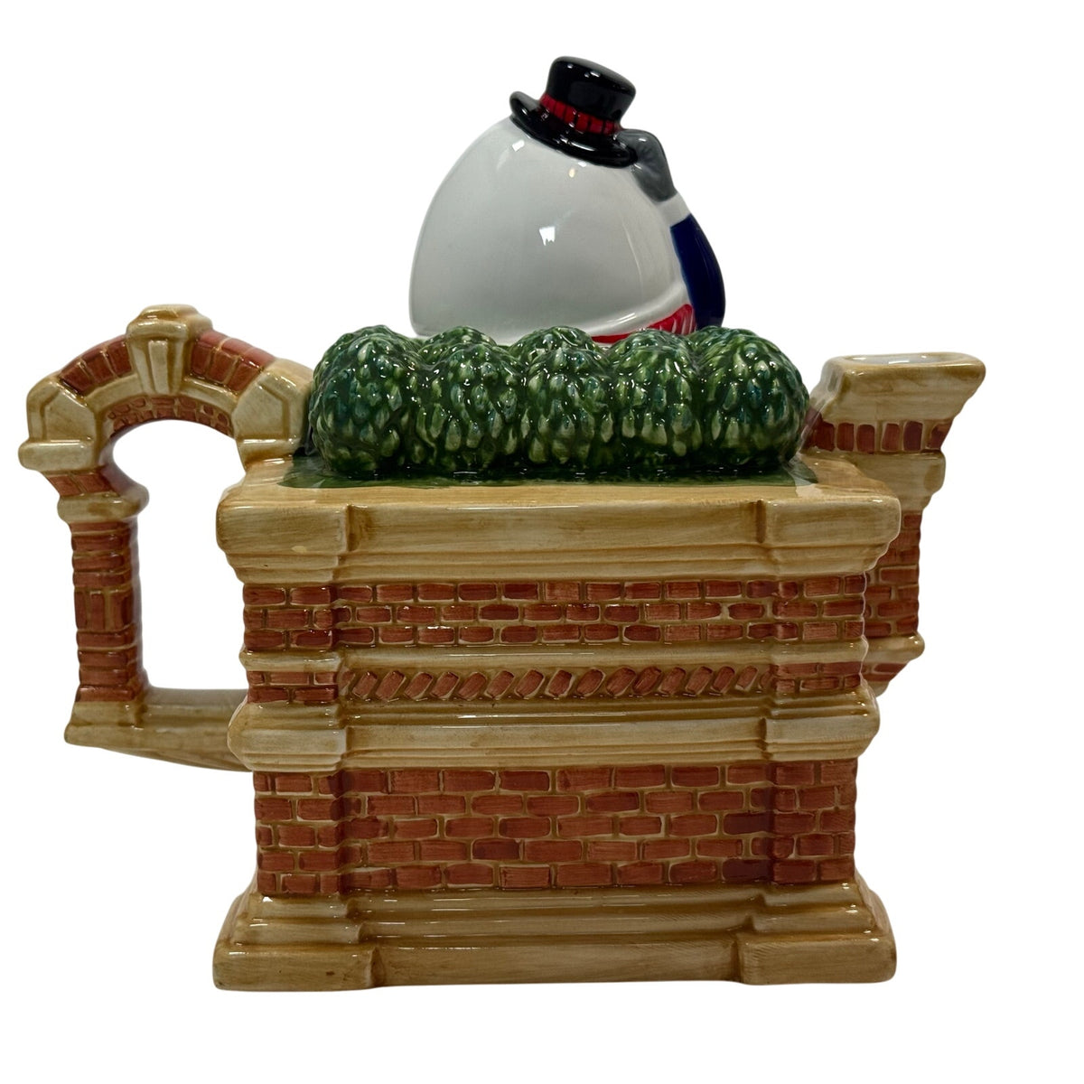 Vintage 90s Tea Set Humpty Dumpty Teapot & 4 Cups Set w/ Box Hand Painted