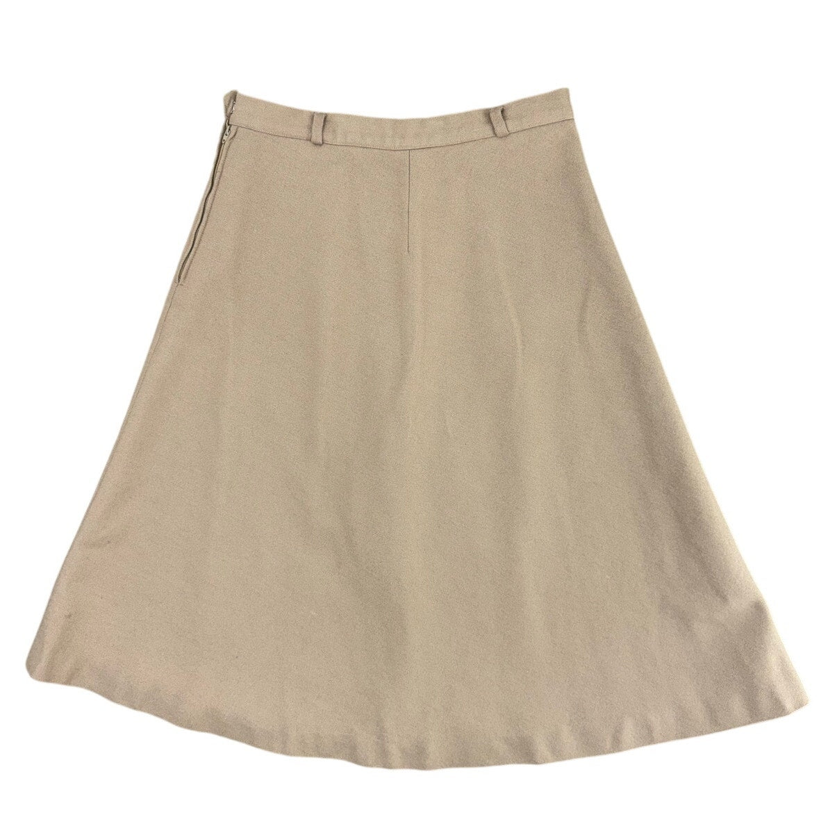 Vintage 90s Evan-Picone Tan Wool A-Line Midi Skirt Women's 26 Waist Fully Lined