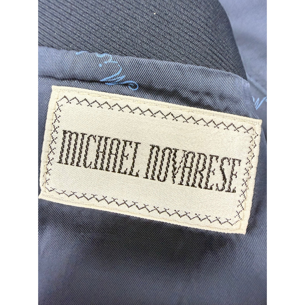 Vintage 70s Ratner & Ratner Michael Novarese 3 Piece Suit 38R Navy