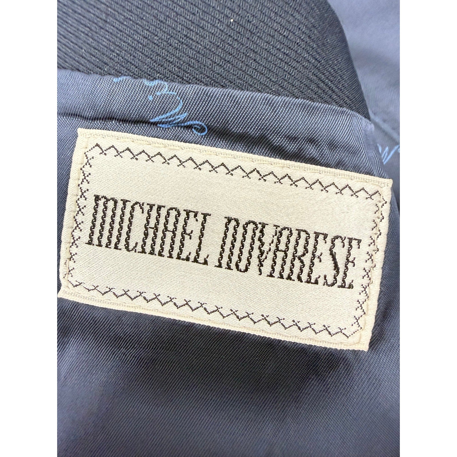 Vintage 70s Ratner & Ratner Michael Novarese 3 Piece Suit 38R Navy