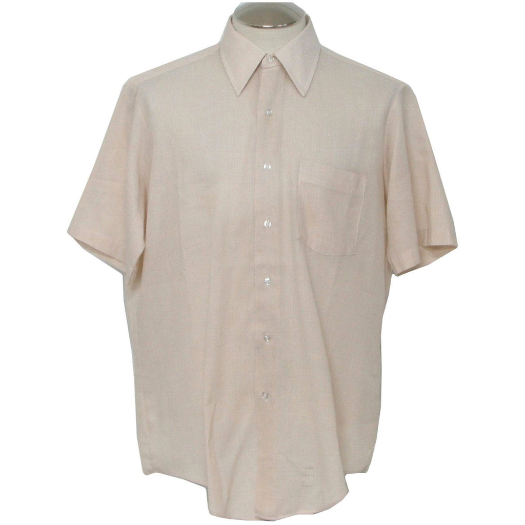 Vintage 70s Arrow Belmont Club Beige Textured Shirt Men’s Large