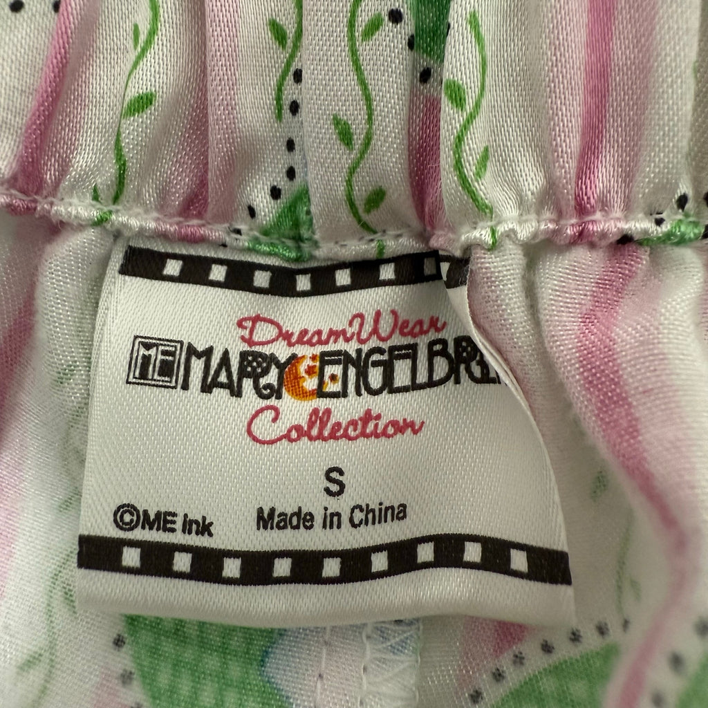 Vintage 90s Women's Small Pajama Set by Mary Engelbreit Floral Stripe Sleepwear