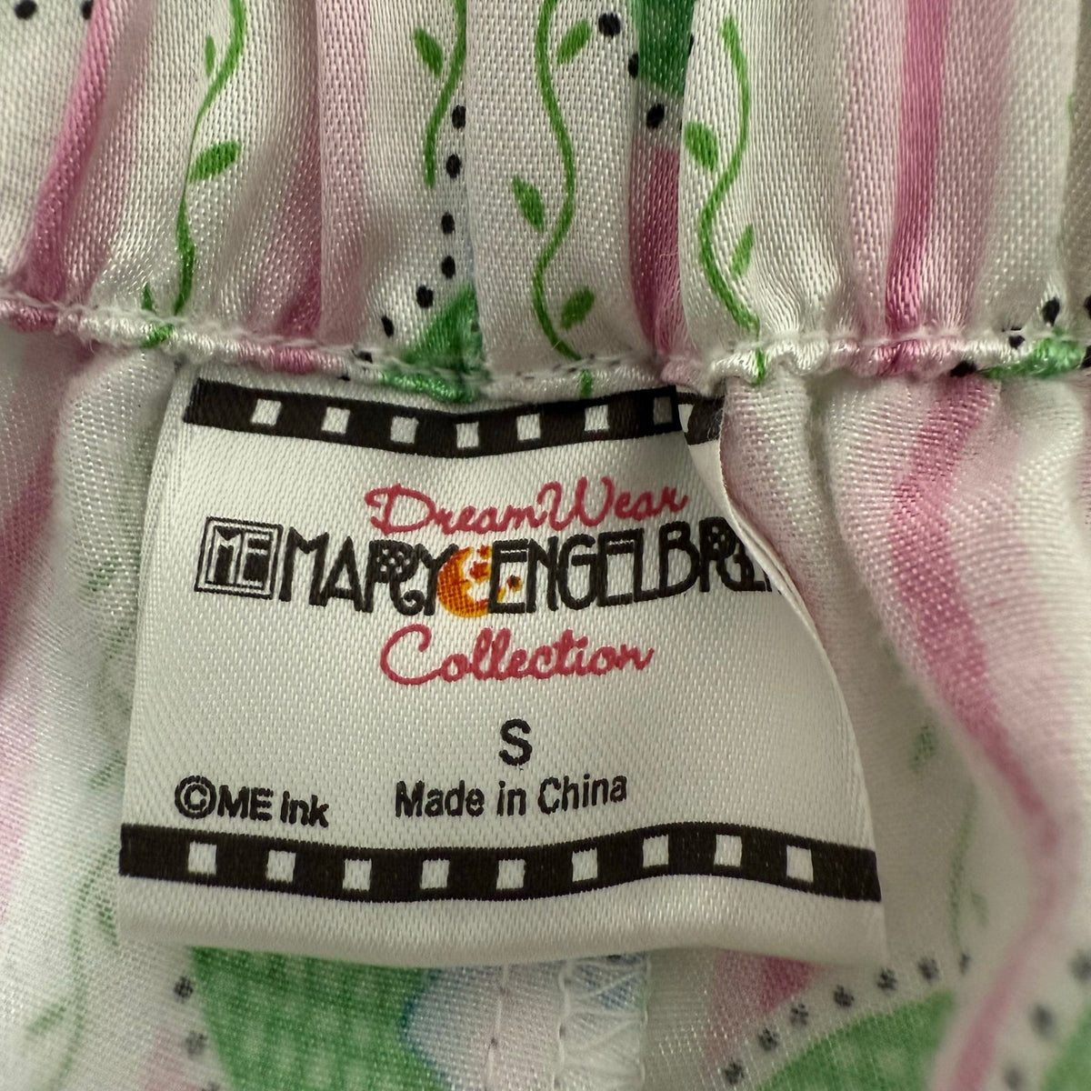 Vintage 90s Mary Engelbreit Pajama Set Women's Small Floral Stripe Sleepwear