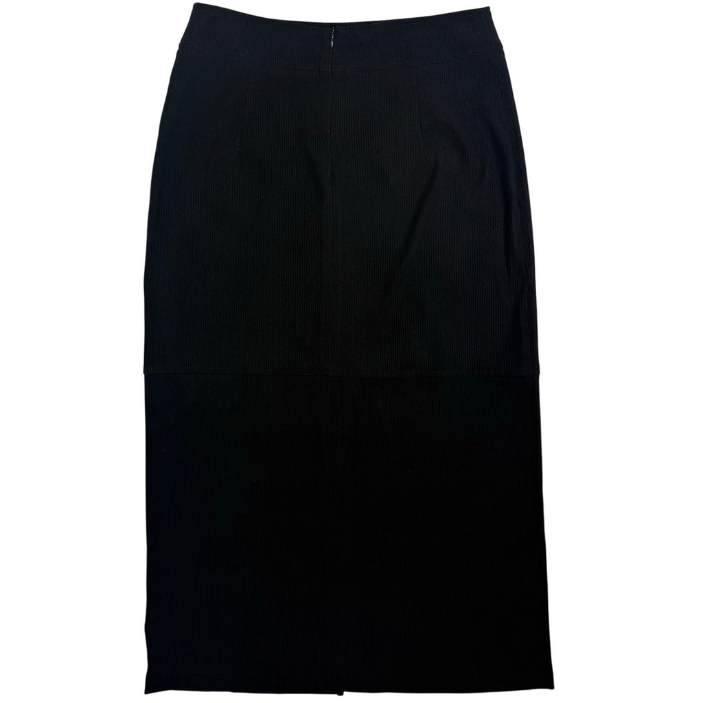Vintage 90s Basics by Canvasbacks USA Black Skirt Women's 32 Waist Maxi Stretch