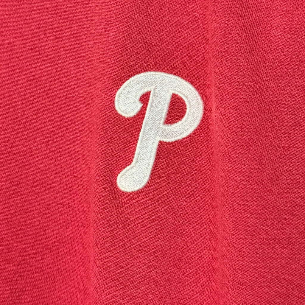 Vintage 90s Men's Medium Nike MLB Phillies Red Blue Baseball T-Shirt