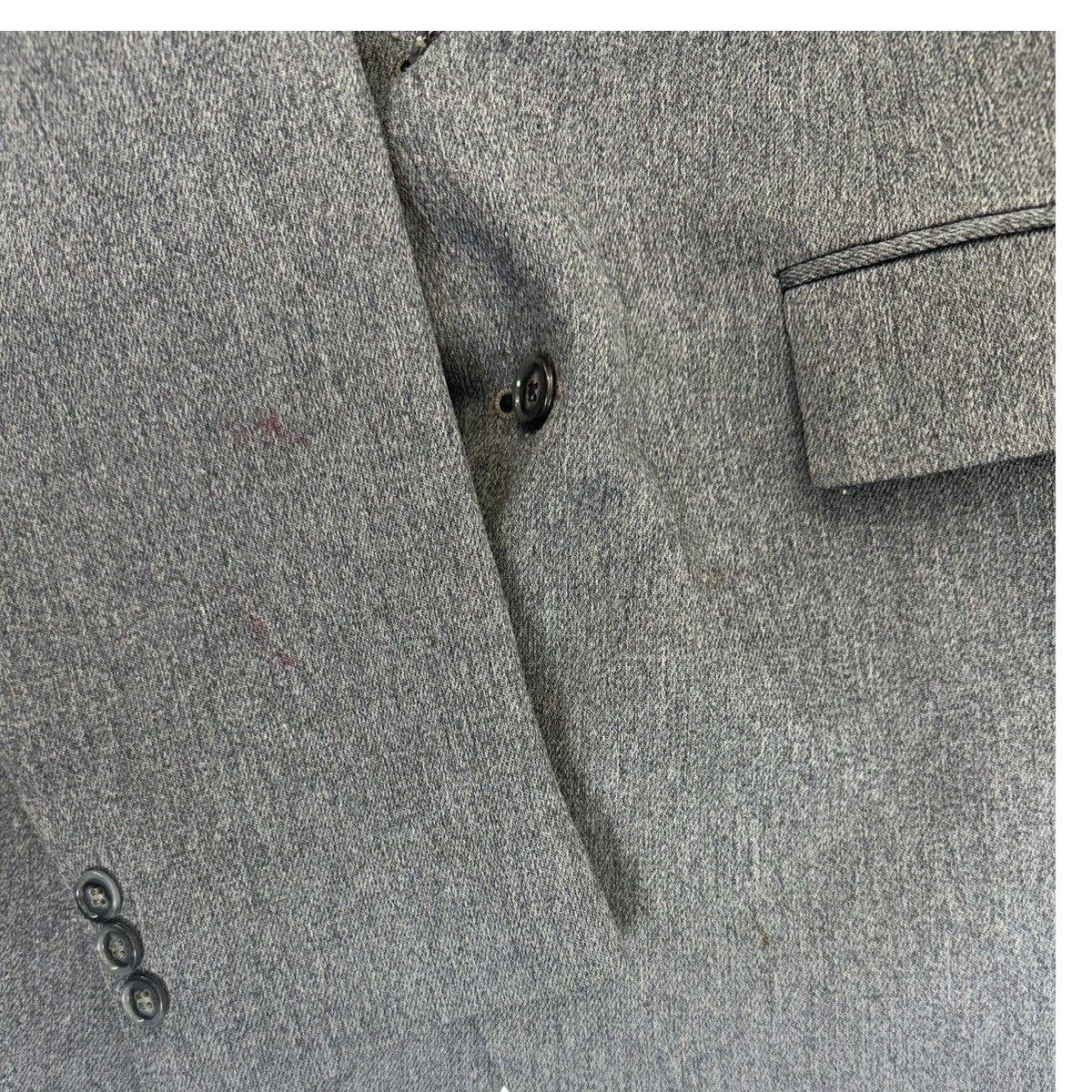 Vintage 70s Rogers Gray Blue Double Knit Sport Coat Blazer Mens 40 USA