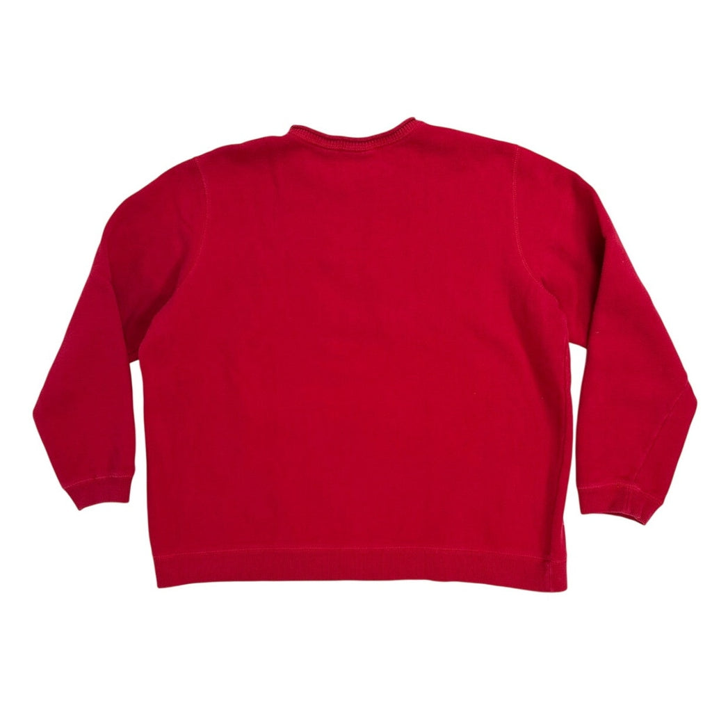 Vintage 80s Classic Elements Red Snowman Christmas Sweatshirt Womens 16–18W