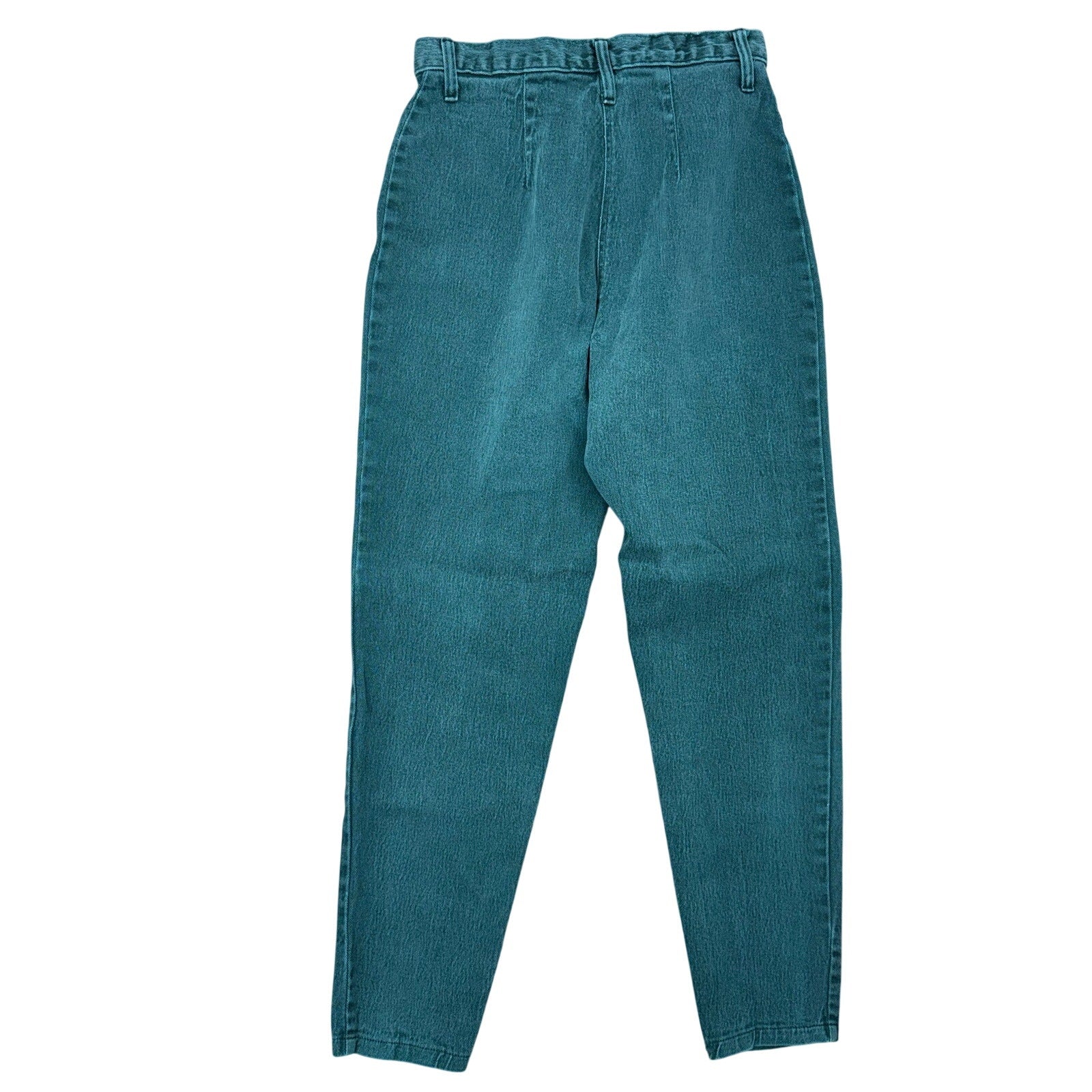 Vintage 80s Women's 10 Green Mom Jeans CAP Ferrat Teal USA Made