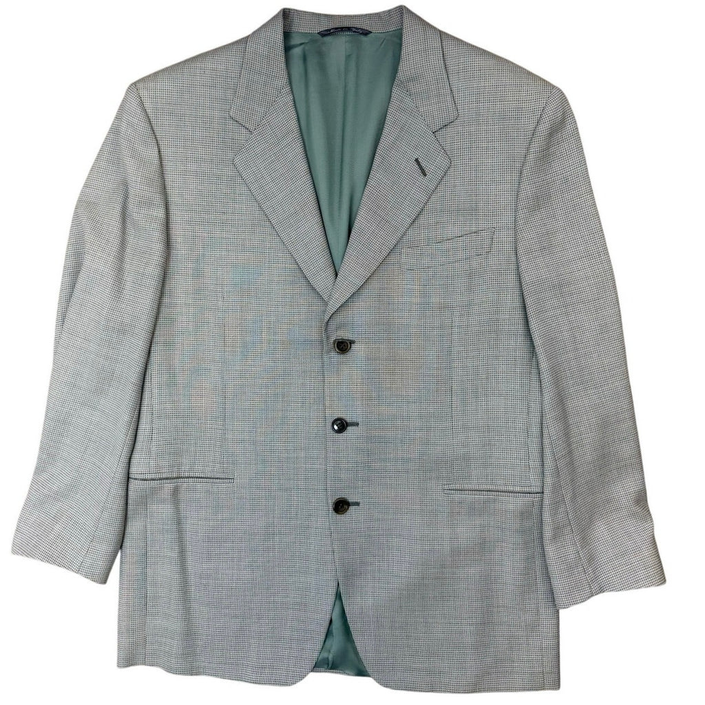 Canali Proposta Italy Blazer Gray Green Men's 44 Wool Suit Jacket