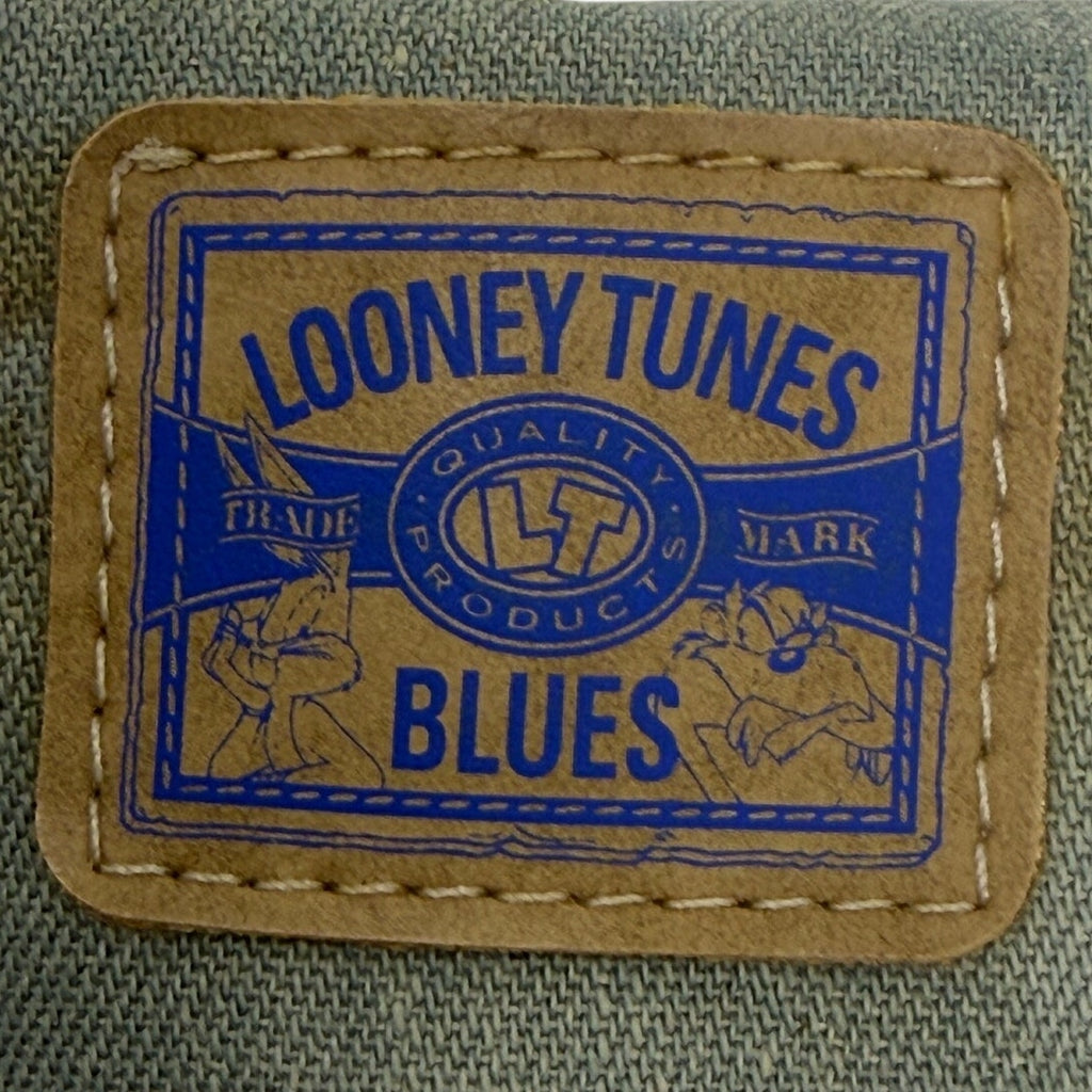 Vintage 90s Looney Tunes Tweety Bird Pen Denim Case Warner Bros Blue Ink