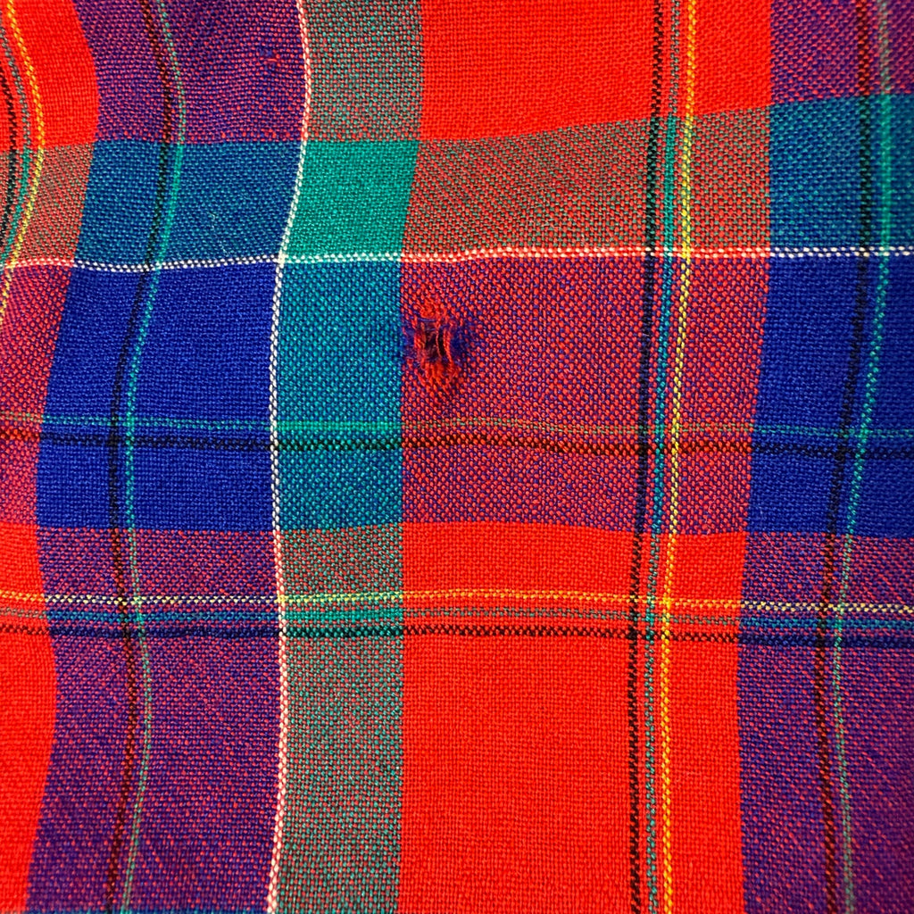 Vintage 70s Pendleton Women's Medium Plaid Wool Midi Skirt USA A-Line Pleated
