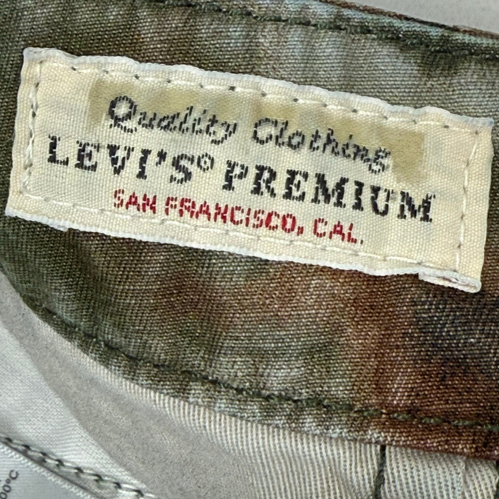 Levi’s Green Camo Cargo Pants Women’s 24 Waist 27 Cotton Utility Y2K