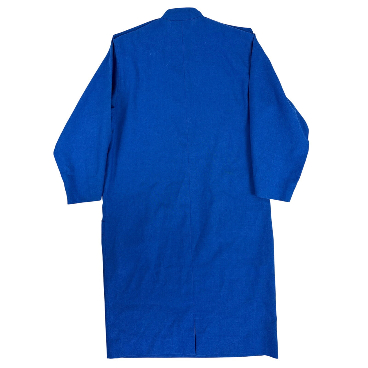 Vintage 80s Wilroy Traveller Royal Blue Button Front Shirt Dress Women's Medium