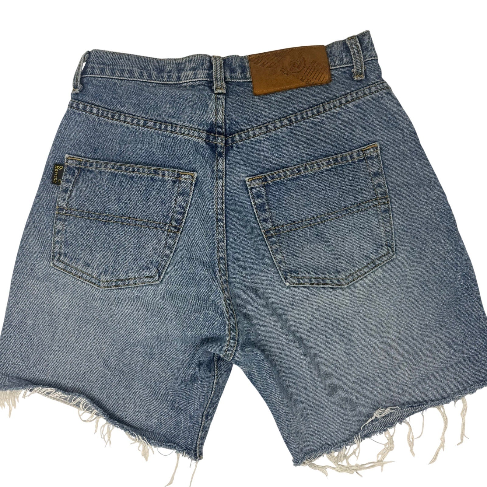 Vintage 90s Women's 27" Cut off Shorts Distressed Hem Dr. Martens Loose Fit USA