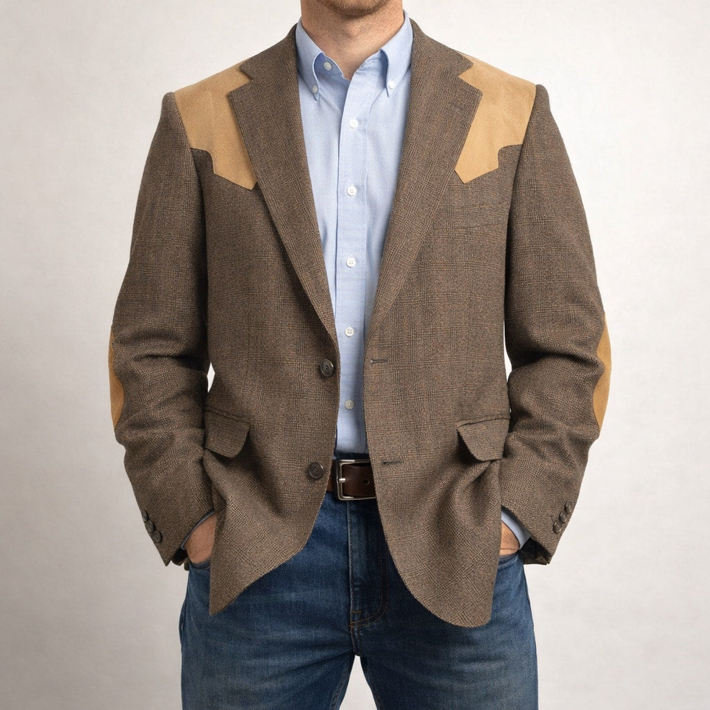 Mens 90s Wool Western Blazer Sport Coat Jacket