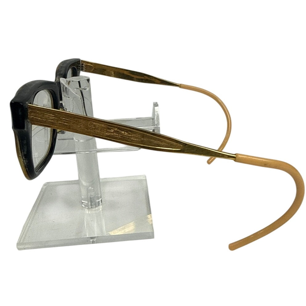 Vintage 1950s–60s Bausch & Lomb Black Gold Cable Temple Eyeglass Frames 6 1/4