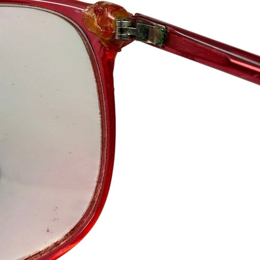 Vintage 70s Women's Frames Tura TL 11 Oversized Eyeglass Frames Red Japan 150