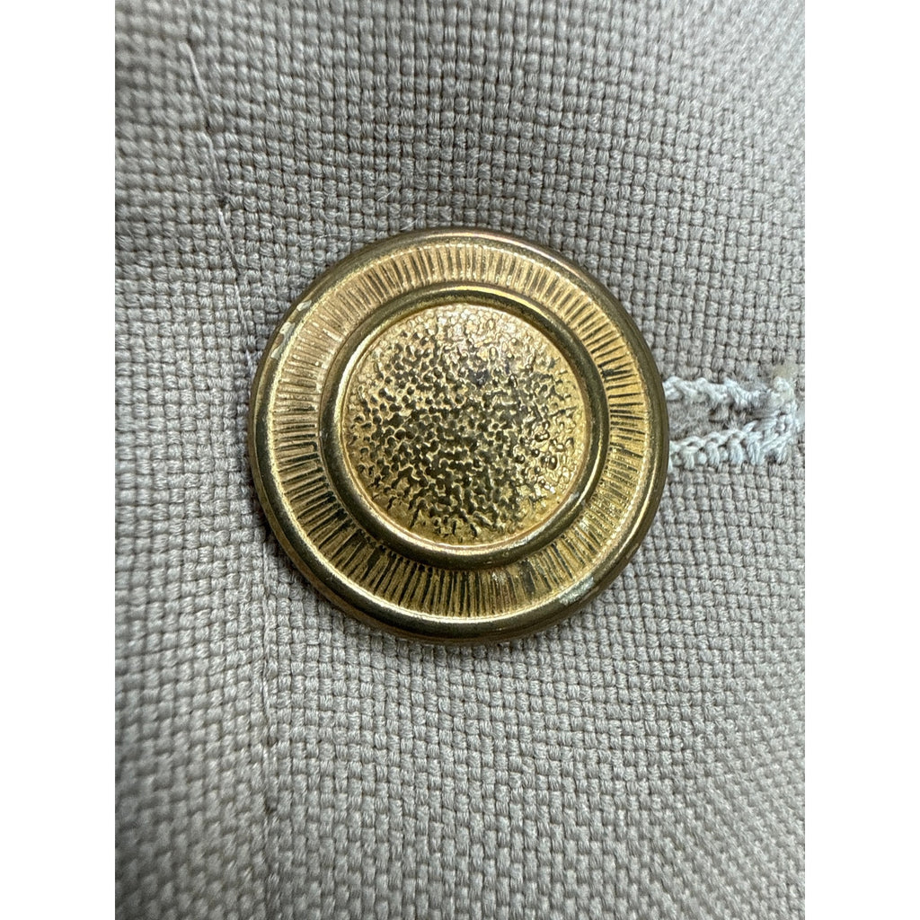 Vintage 70s The Classic Collection Tan Cream Gold Button Blazer Mens L
