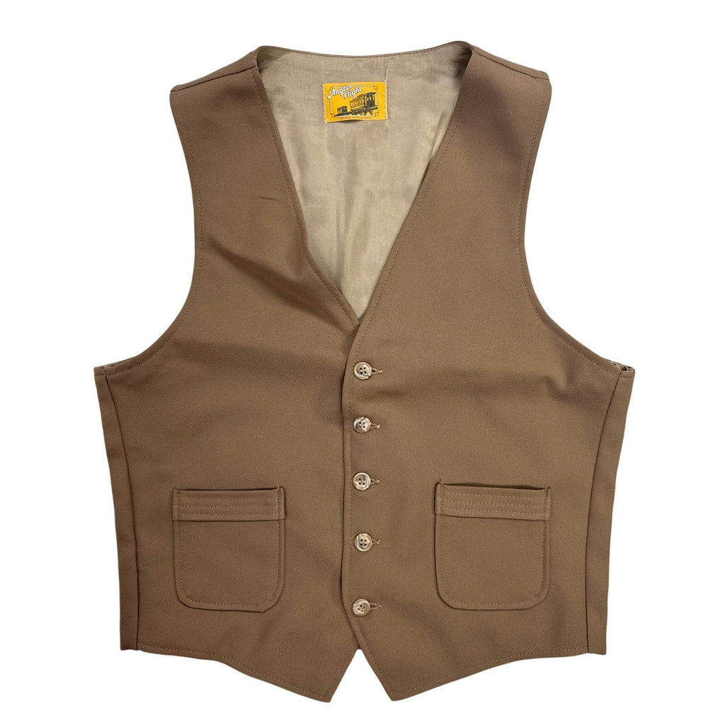 Vintage 70s Angels Flight Brown Vest and Pants Men’s Small 36" Chest, 30" Waist