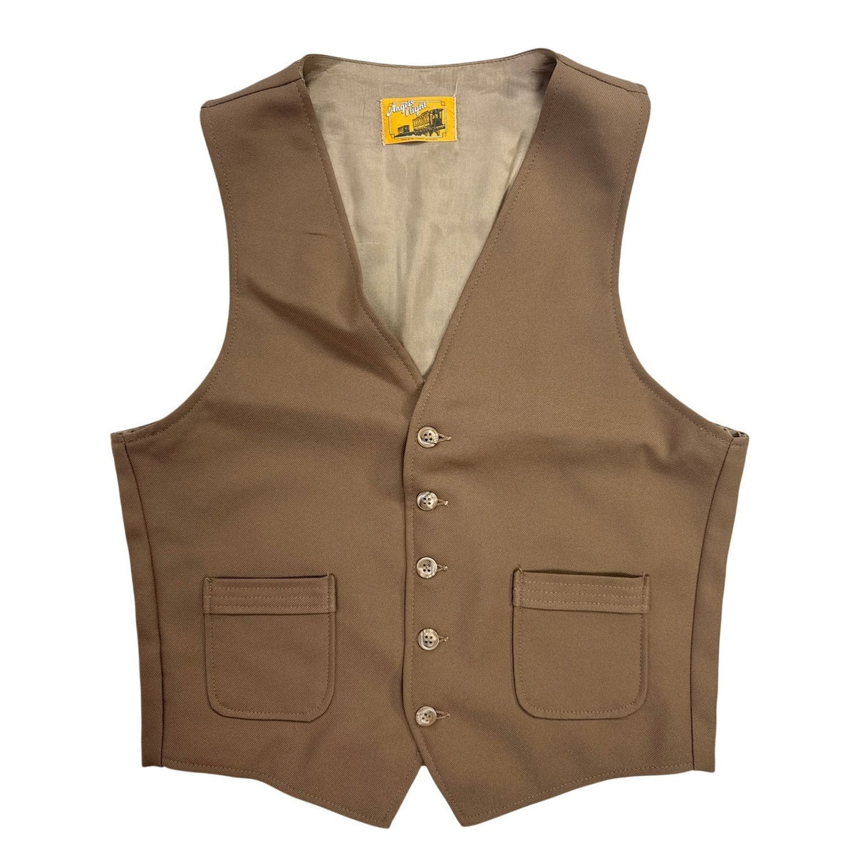 Vintage 70s Angels Flight Brown Vest and Pants Men’s Small 36" Chest, 30" Waist