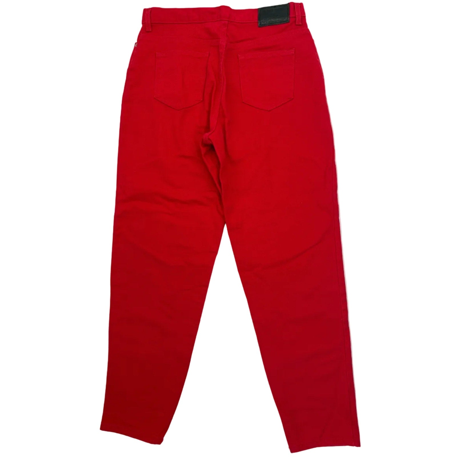 Vintage 90s Women's 32x30 Faded Glory Red Jeans High Waist Tapered Mom Denim