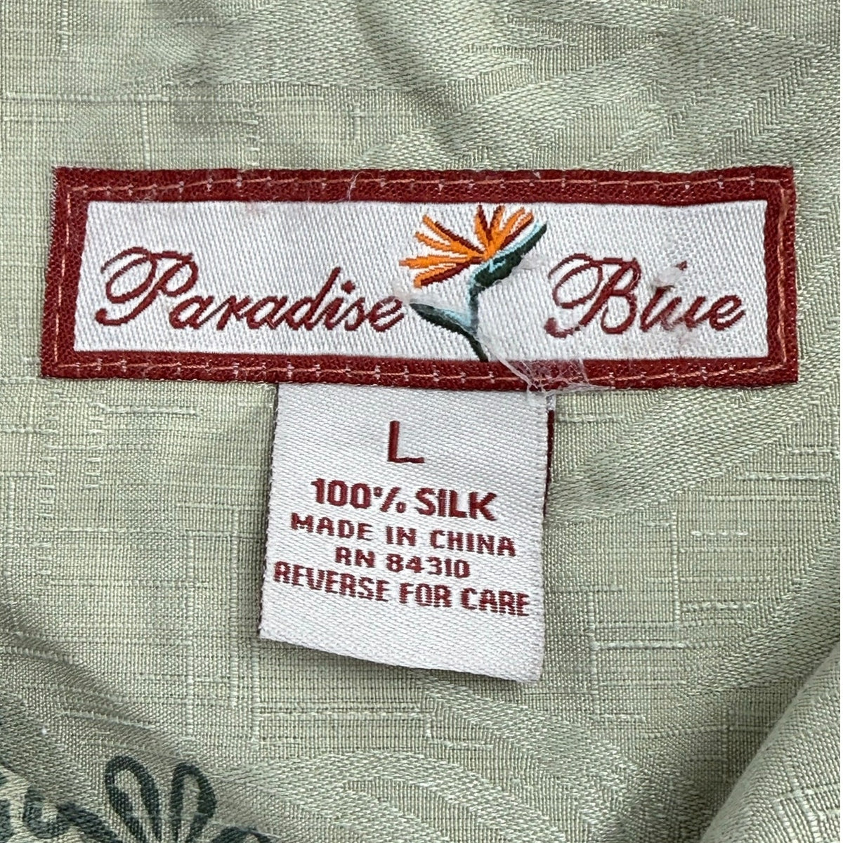 Vintage 90s Paradise Blue Mens XL Silk Floral Hawaiian Camp Shirt