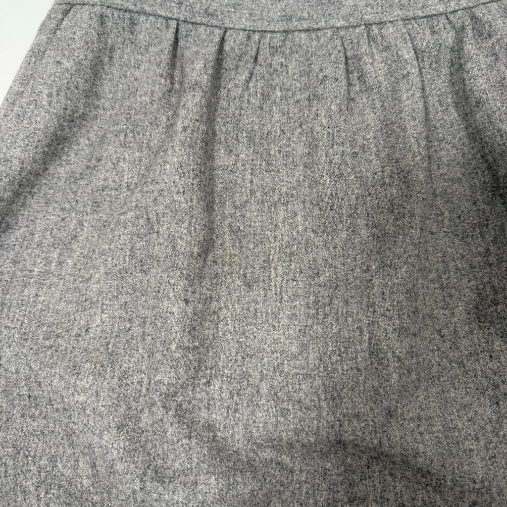 Vintage 80s Evan-Picone Wool Gray Skirt Suit Set USA Made Women's 14