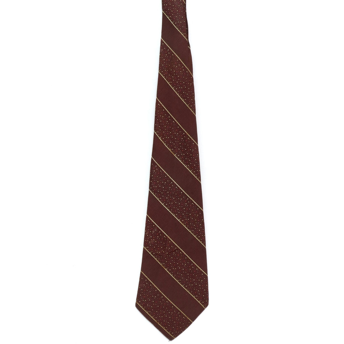Vintage 1940s Joe Weiner Wine Burgundy Striped Rayon Men's Tie 3.5” x 46.5”