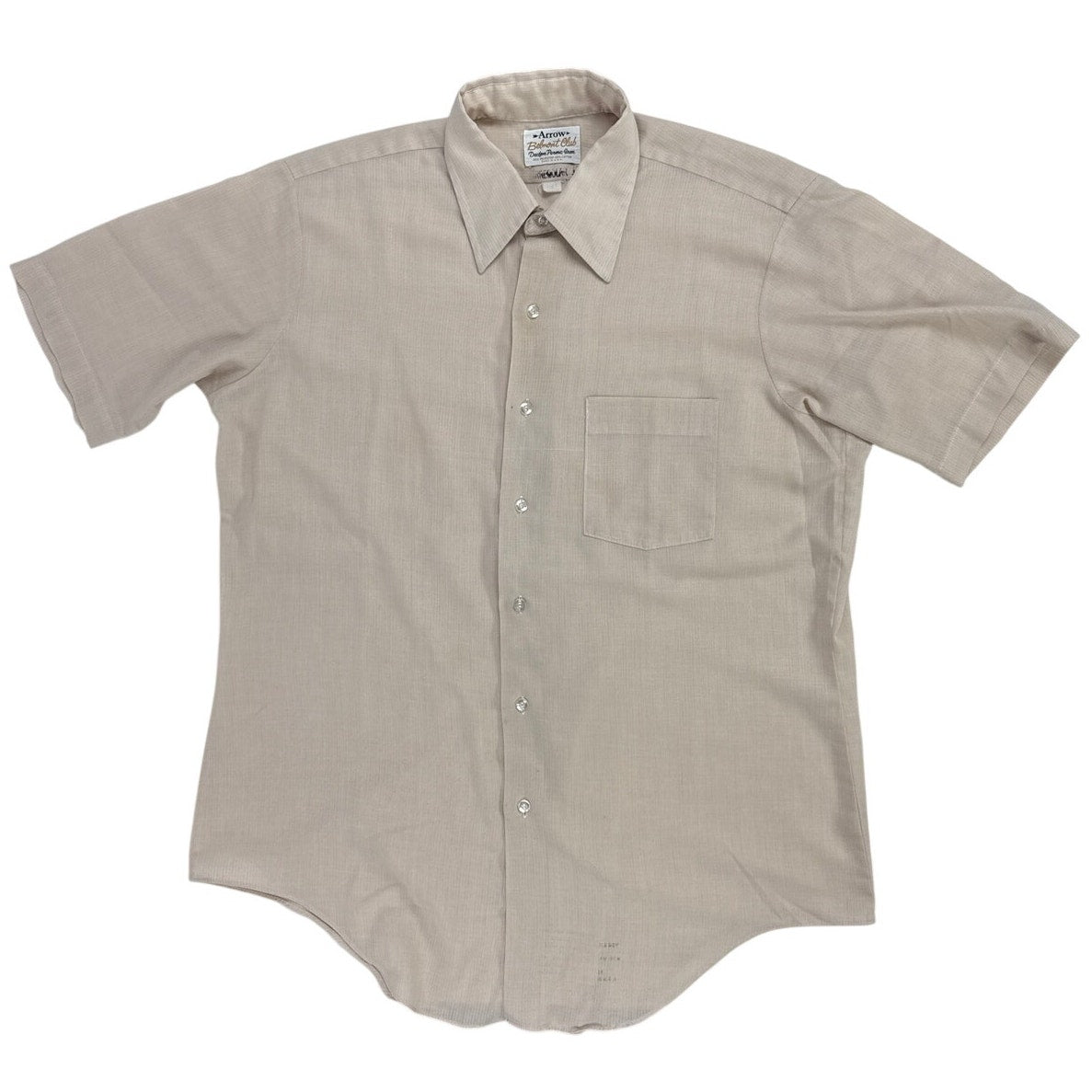 Vintage 70s Arrow Belmont Club Beige Textured Shirt Men’s Large