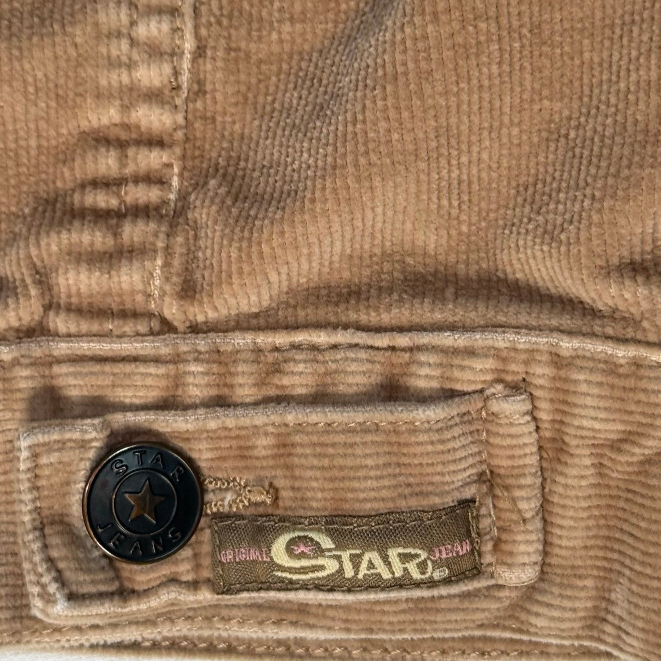 Women’s 00s Corduroy Jacket Small Tan by Star Y2K