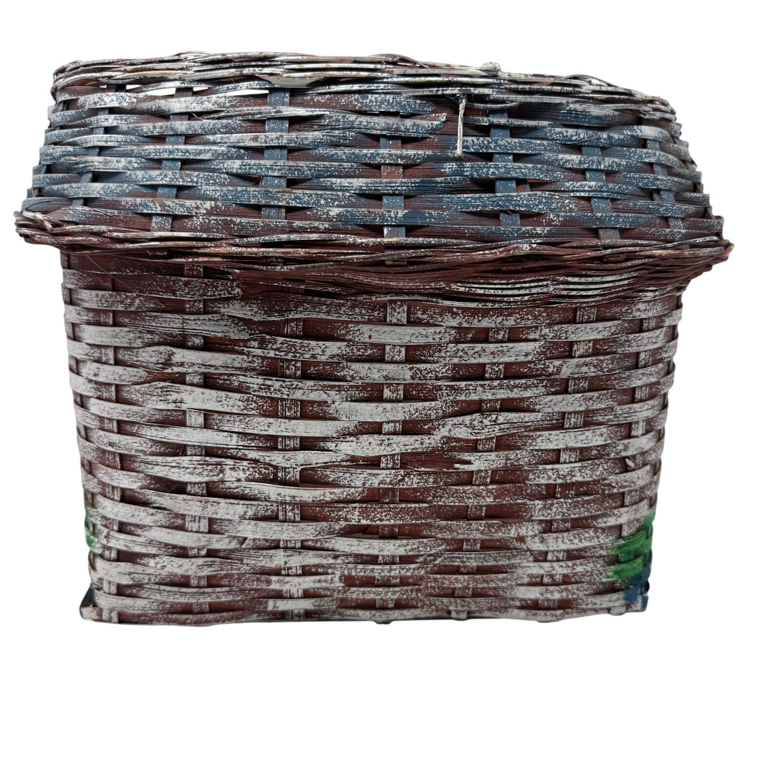 Vintage 70s Rosenthal Netter Wicker Basket Hand Painted "Bake Shop"