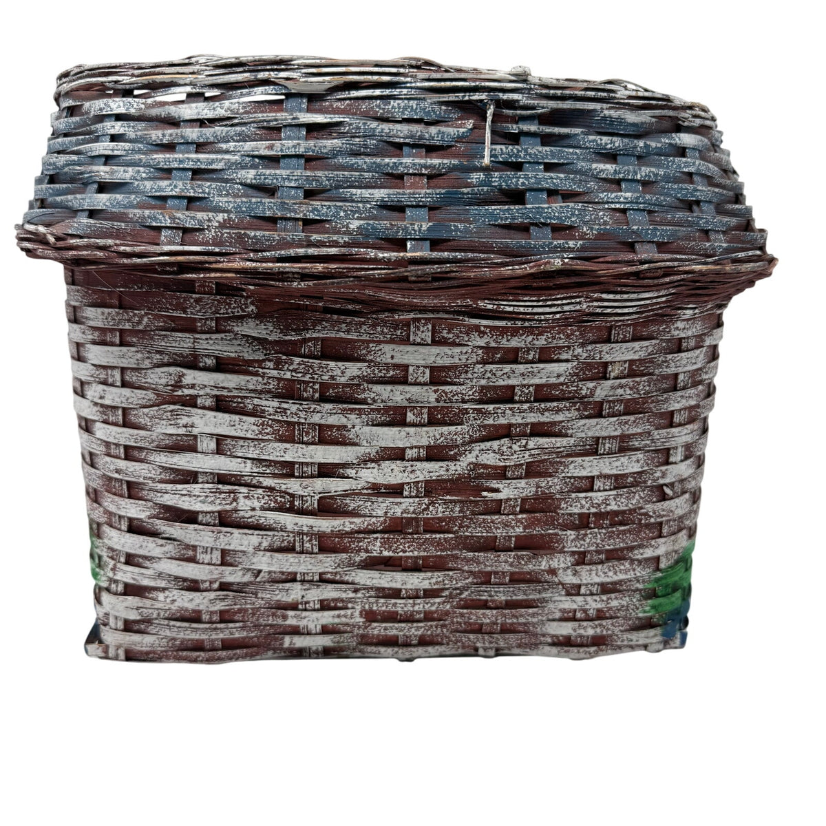Vintage 70s Rosenthal Netter Wicker Basket Hand Painted "Bake Shop"