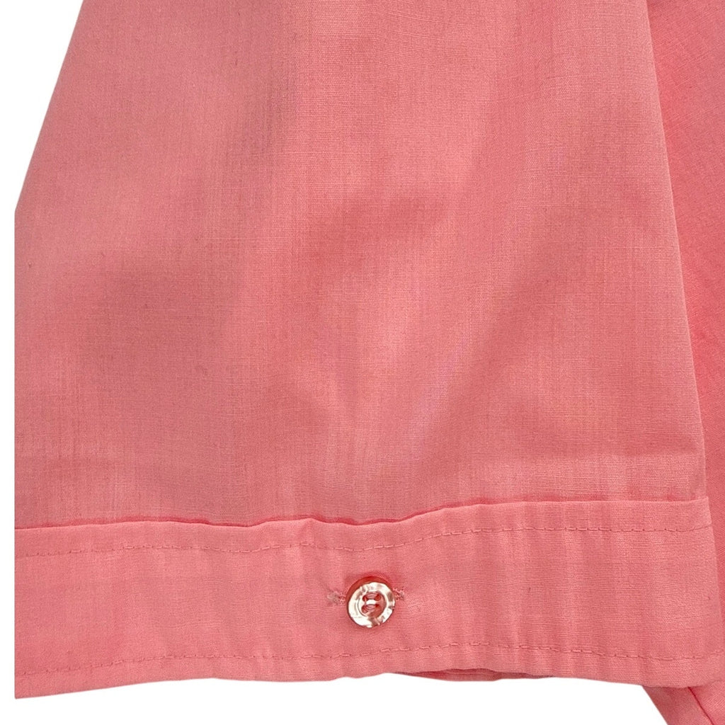 Vintage 70s Nudelmans Mens Large Pink Point Collar Shirt Size 42