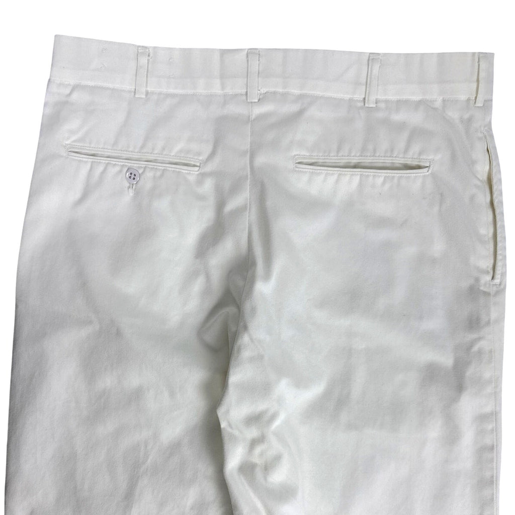 Vintage 80s US Navy White Dress Pants 36L Wide Leg Military Trousers