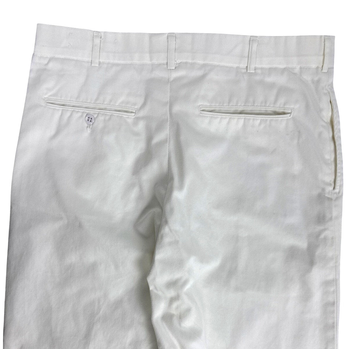 Vintage 80s US Navy White Dress Pants 36L Wide Leg Military Trousers