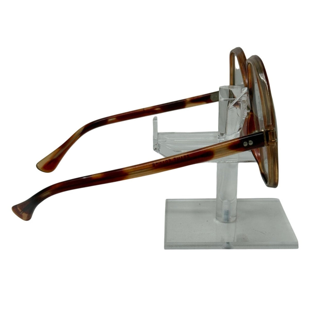 Vintage 70s Women's Frame France Octagon Eyeglass Frames Brown Tortoise France