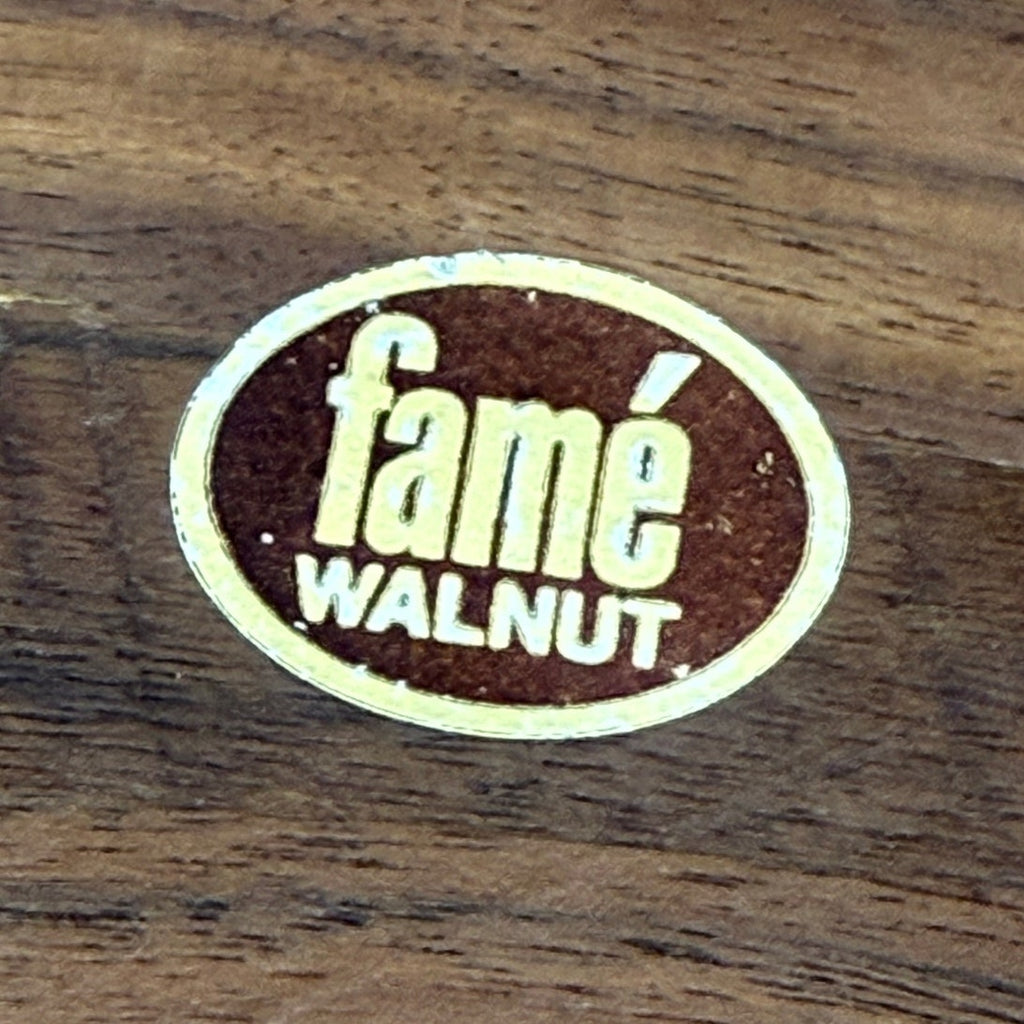 Vintage 60s Fame Walnut Football Desk Pen Holder Wood 11.5"