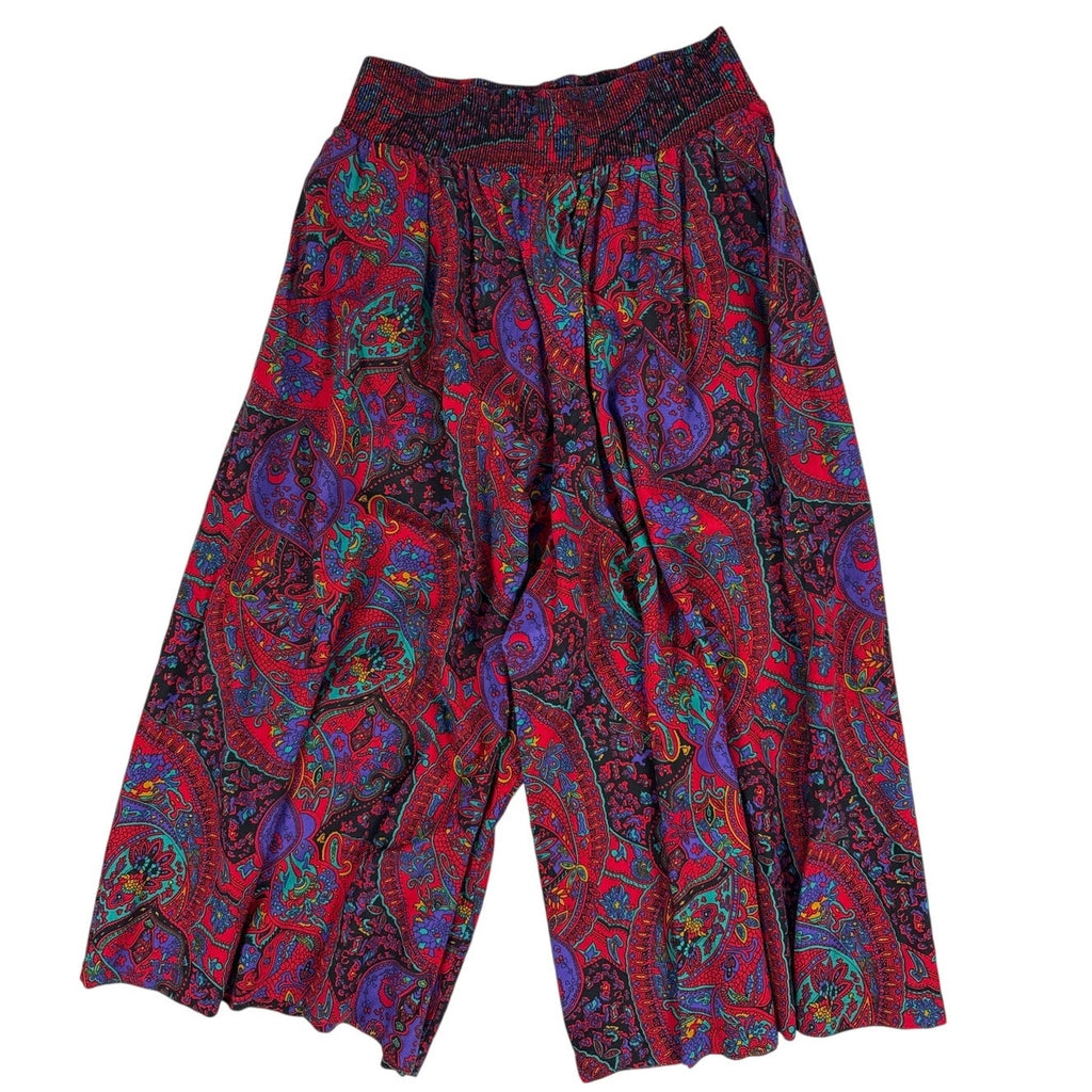 Vintage 80s Jeffrey & Dara Rayon Paisley Palazzo Pant Set Women's M/L
