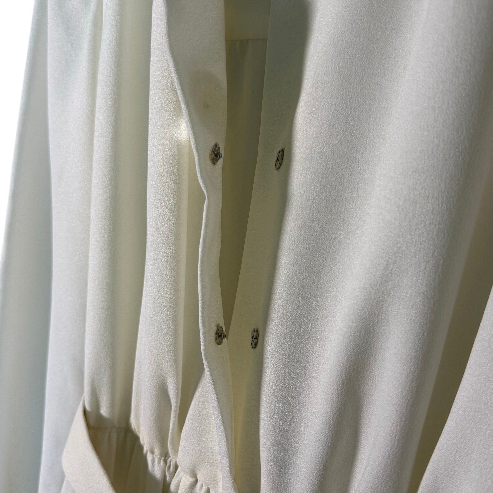 Vintage 70s Women's XS Maxi Dress Rosette Vogue Americana Cream Belted