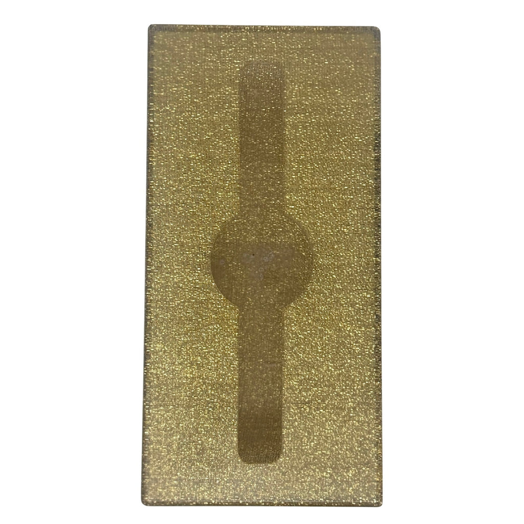 Vintage 70s Crossman Los Angeles Gold Sparkle Tissue Box Cover