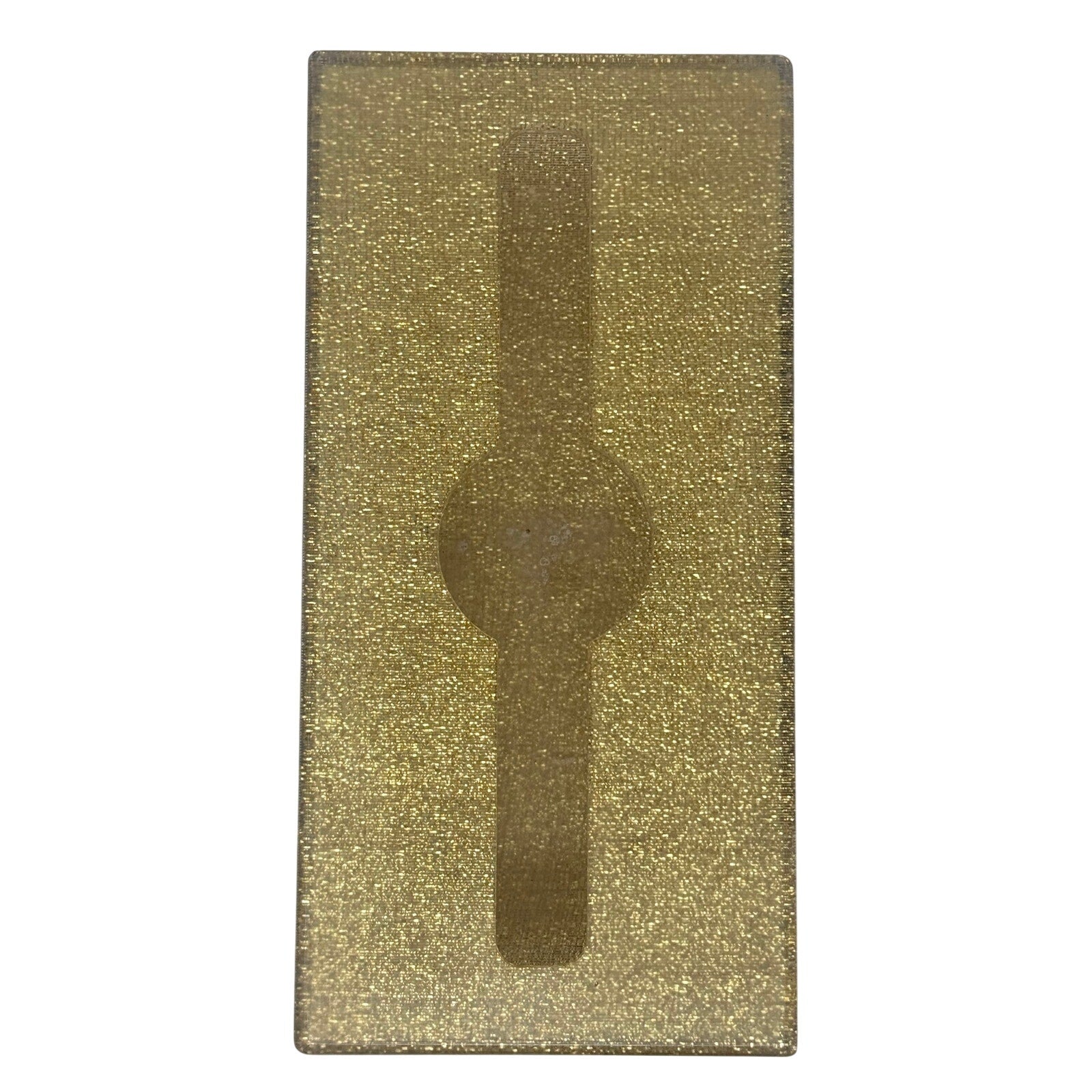 Vintage 70s Crossman Los Angeles Gold Sparkle Tissue Box Cover