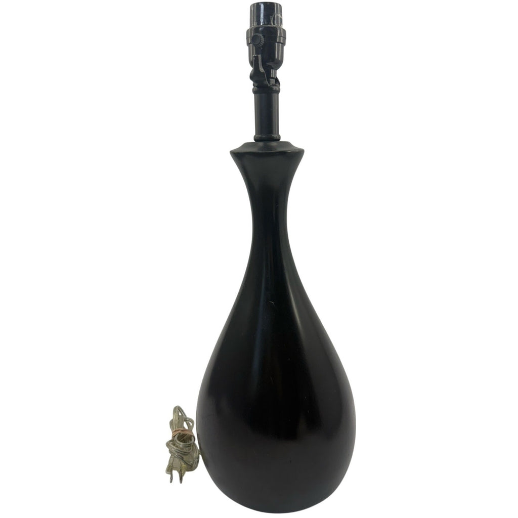Vintage Black Teardrop Table Lamp 22” Mid Century Modern Style