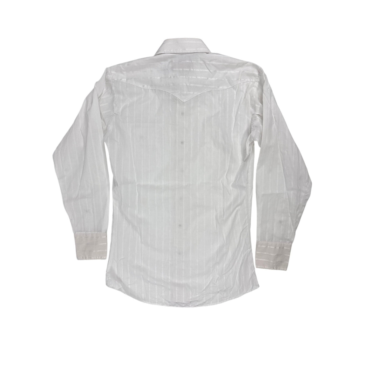 Vintage 80s Panhandle Slim White Pinstripe Pearl Snap Western Shirt Men's Small