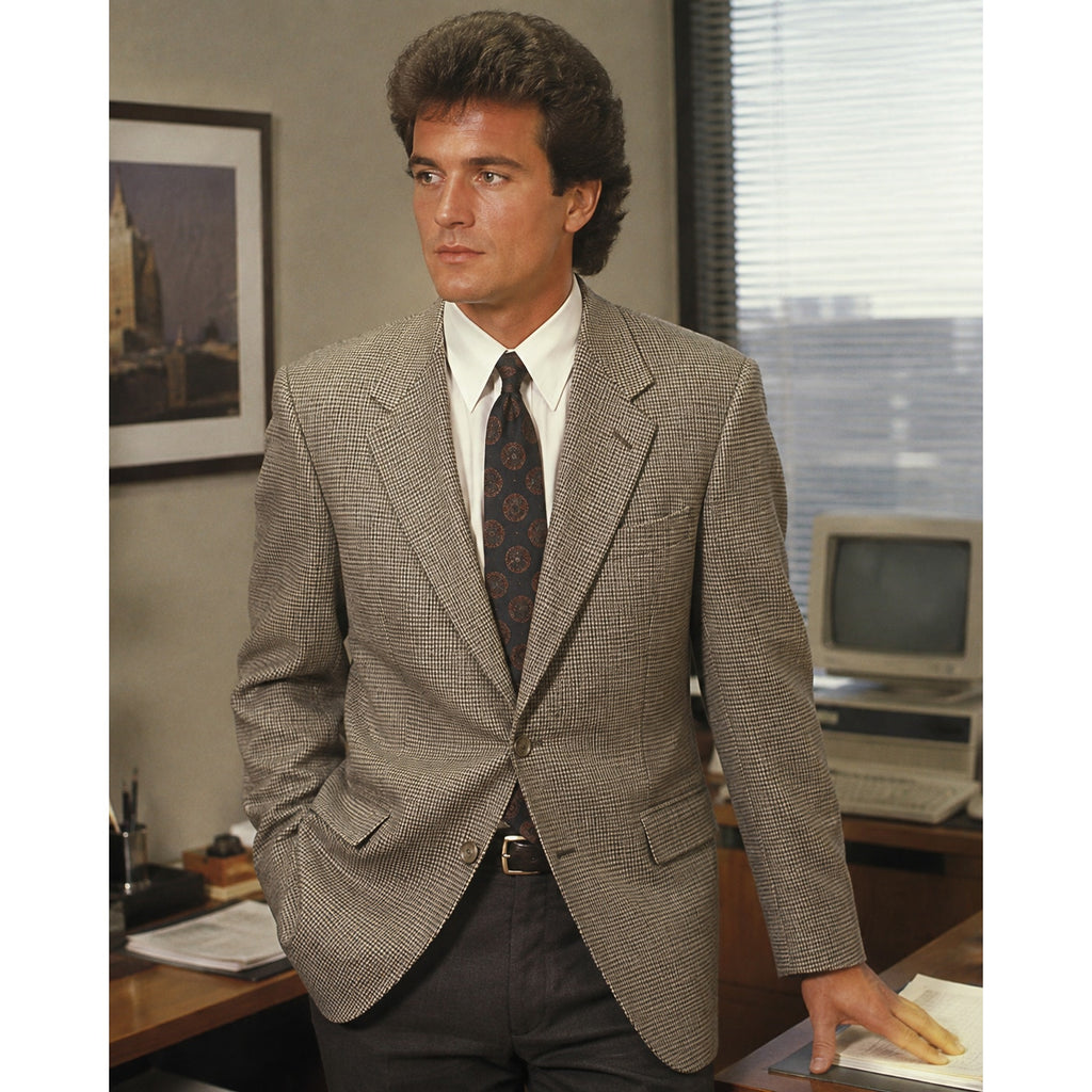 Vintage 1980s Gianfranco Ruffini Wool Houndstooth Blazer Mens 38R