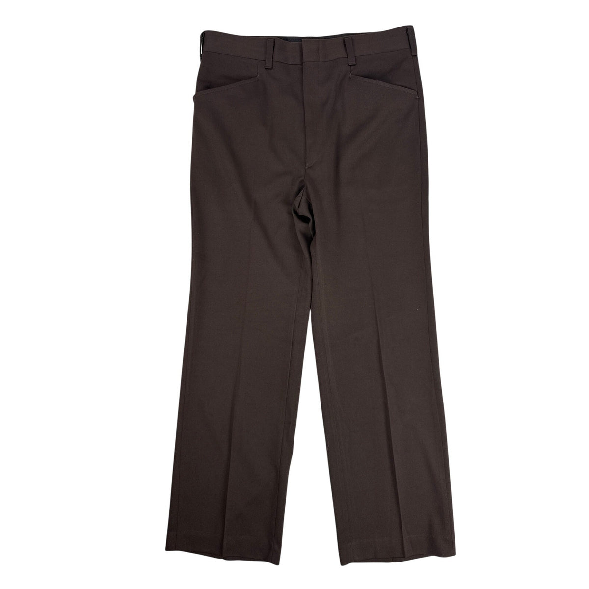Vintage 80s Haggar Dark Brown Polyester Leisure Pants Men's Medium 33 Waist